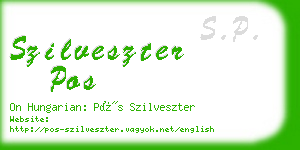 szilveszter pos business card